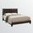 Warminster Transitional Brown Leather Look in Queen Size Bed, 45.6'' H X 64.05'' W X 85.11'' L