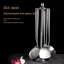 Ensemble de spatules de cuisine en acier inoxydable 304 de qualité supérieure avec poignée extra longue pour une cuisson sûre et confortable