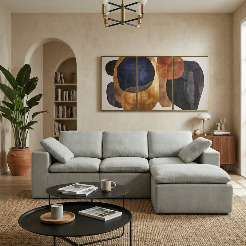 Canapé modulaire Luna Cloud - Petit format, Gris