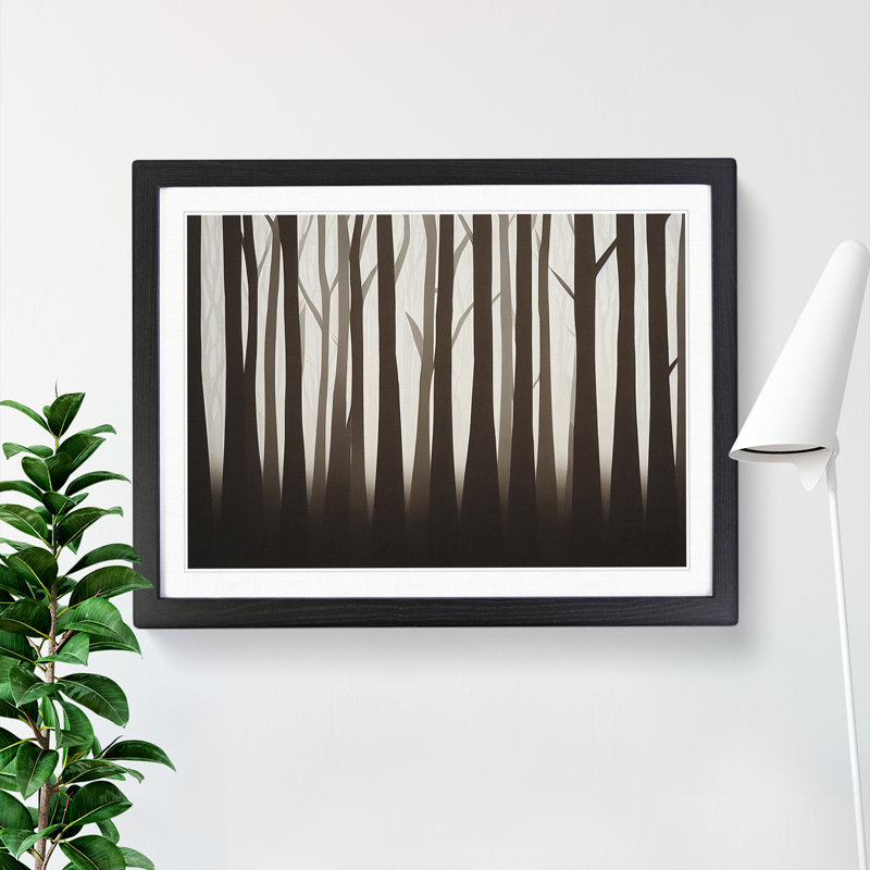 A Thrilling Forest - Single Picture Frame Print, Oak, 46cm H x 64cm W x 2cm D