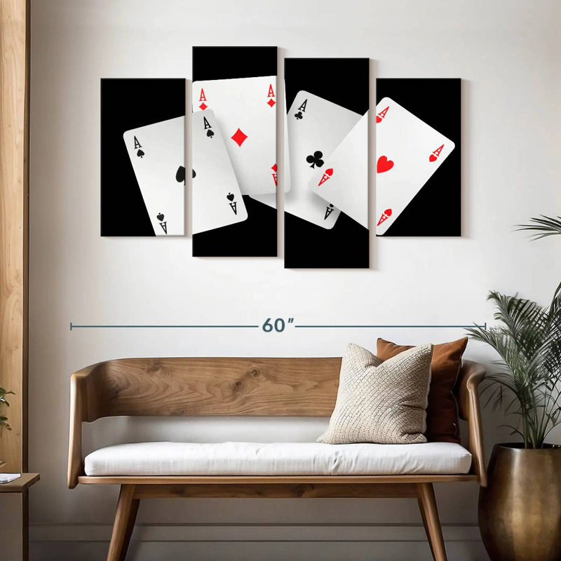 Senne Four Ace Cards, 32" H x 52" W
