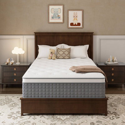 14" Medium Firm Cooling Gel Memory Foam Hybrid Mattress with Pocket Springs — Motion Isolation, Edge Support and Pressure Relief — CertiPUR-US & OEKO-TEX Certified
