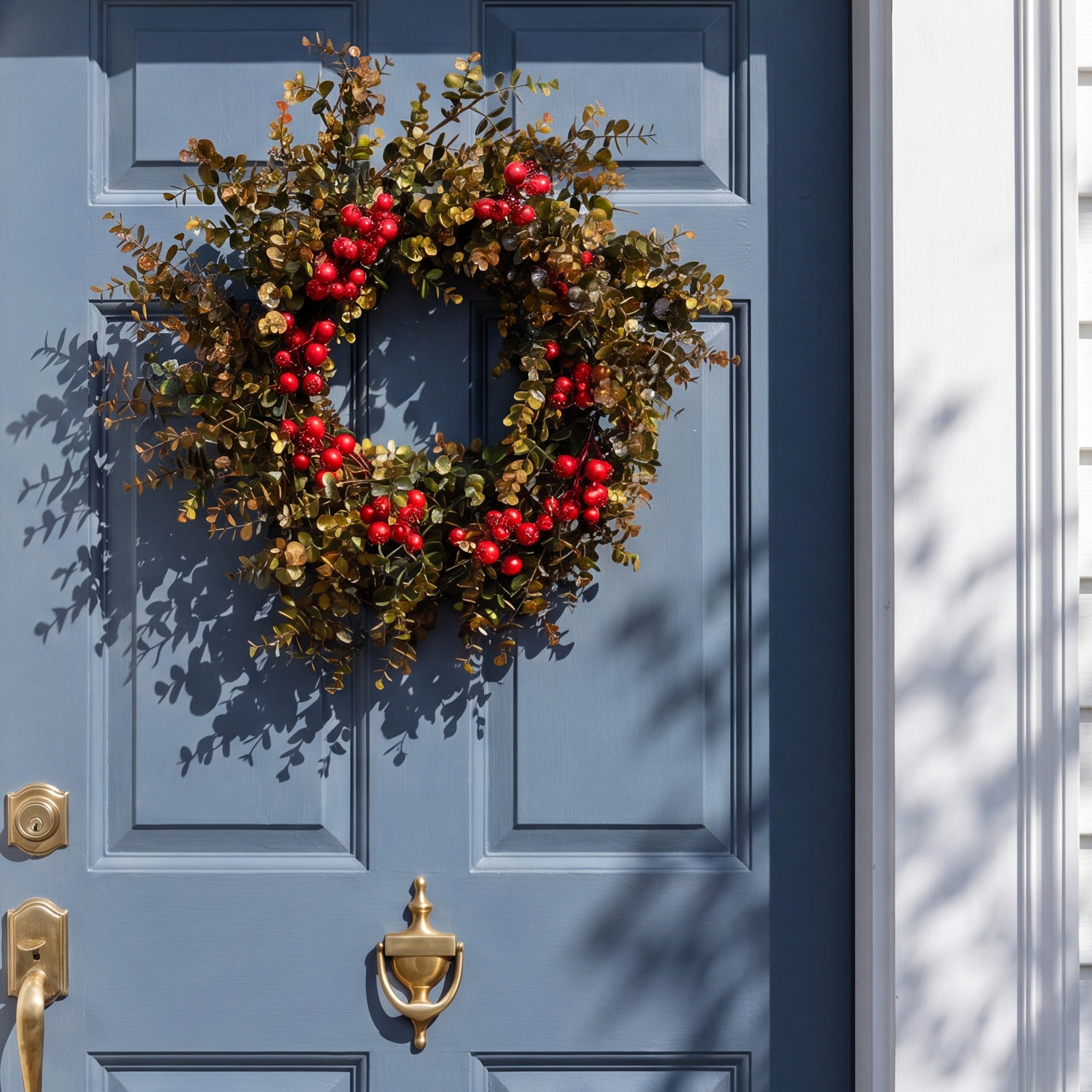 24" Handcrafted Eucalyptus Thanksgiving Wreath