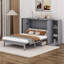 Lit escamotable double avec tablettes, tiroirs et ports USB-98754966