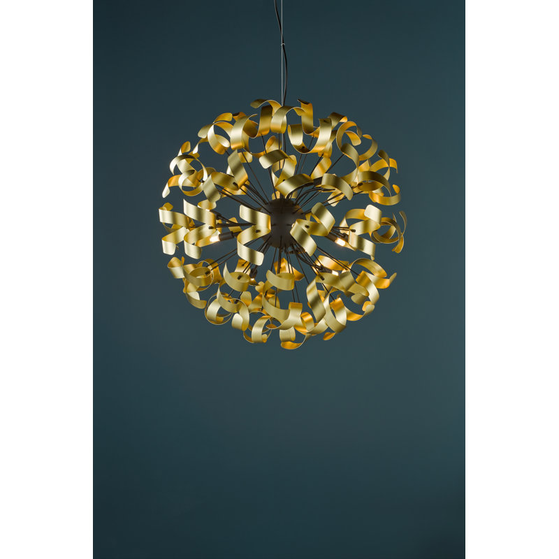 - Light Pendant, 277cm H x 57cm W x 57cm D, 12 Lights, Matt Black