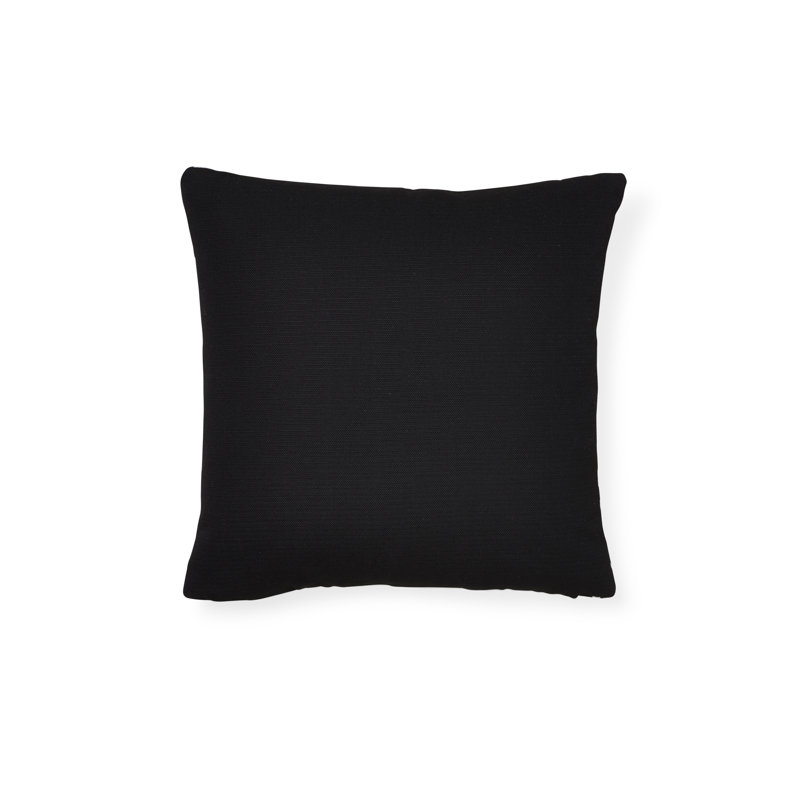 Zebra Palm Indoor/Outdoor Pillow, Black, 16" x 16"