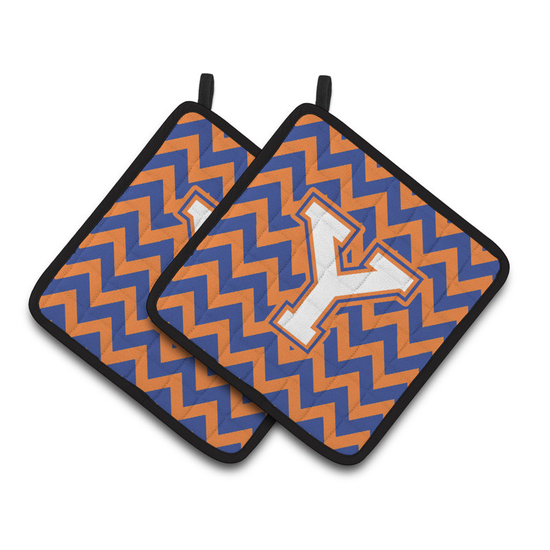 Poignée à chevrons, Y, Bleu/orange