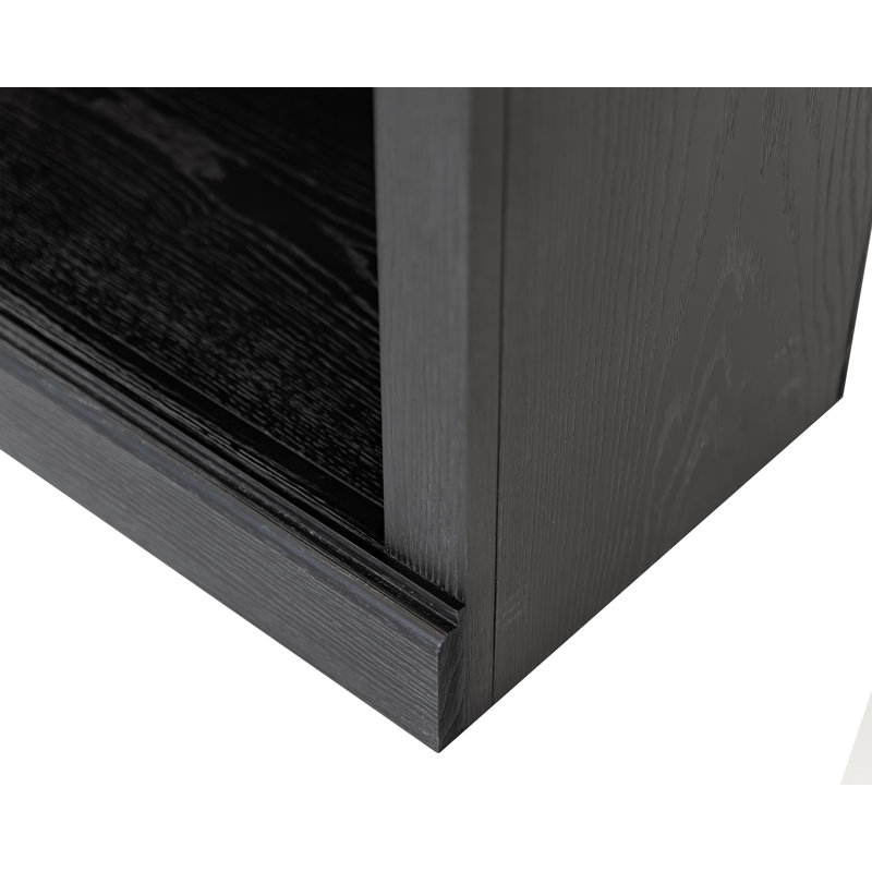 Bibliothèque ouverte traditionnelle en bois, rangement de bureau, entièrement assemblée, noir, Noir