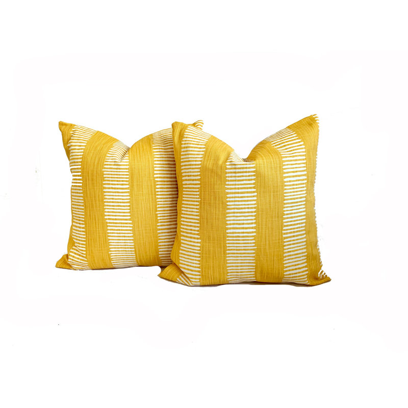  Housse de coussin carré en mélange de lin, 21,5 po x 21,5 po