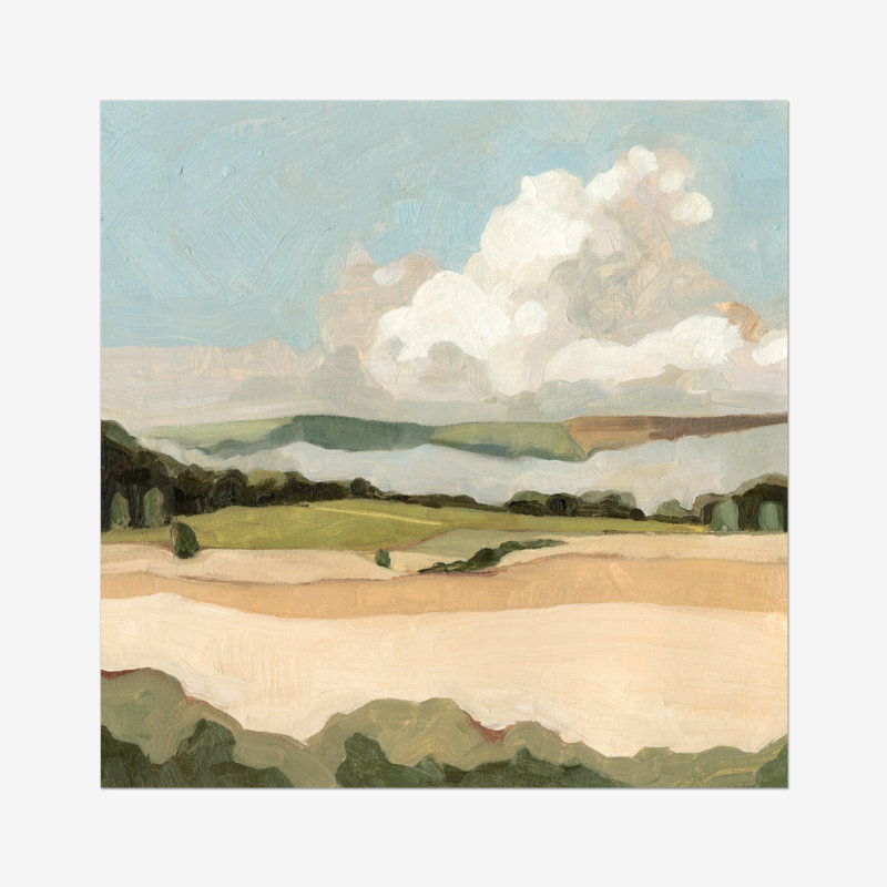 Cumulus Landscape II - Painting, 30cm H x 30cm W, Paper Print