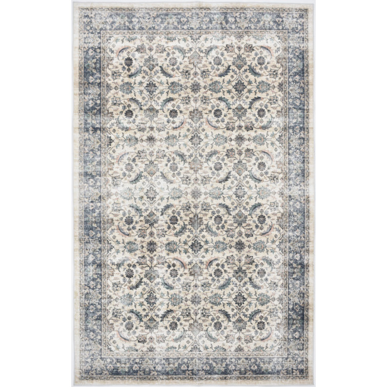 Tapis bleu délavé à la machine Whitley
