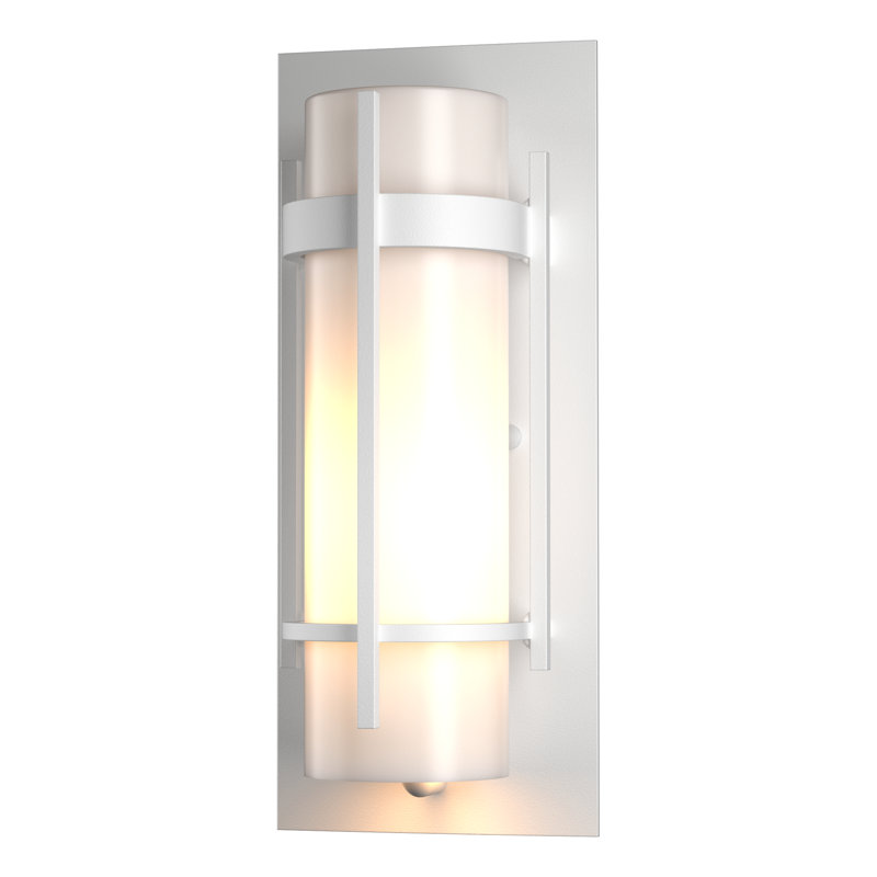 Banded Outdoor Flush Mount, 12" H x 5" W x 3.8" D, Coastal White