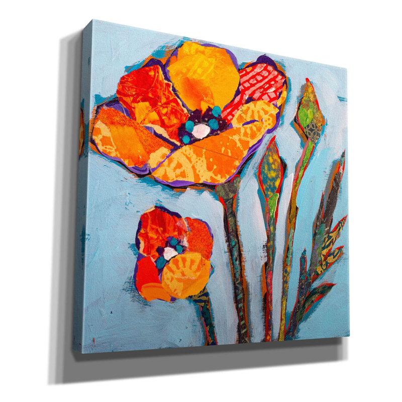 «Runnells Poppy 5 on Canvas» par St. Hilaire Elizabeth, reproduction, H 18 po x l 18 po x P 0,75 po