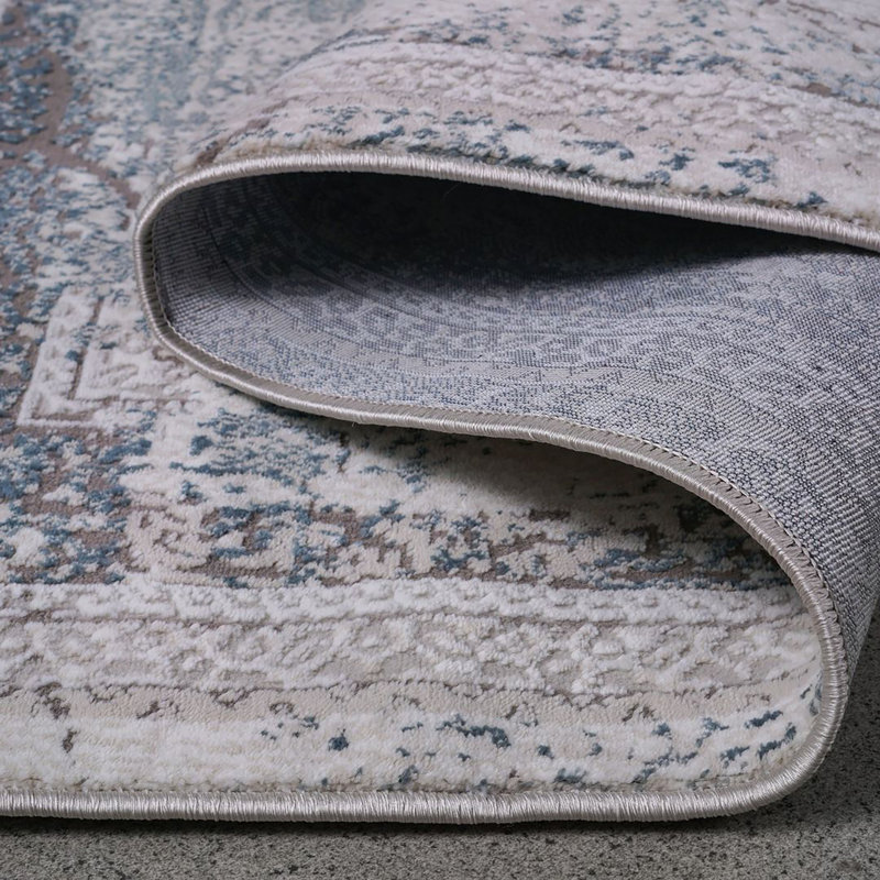 Tapis turc Palmira Carlo-BLEU, Rectangle 8 pi x 10 pi 2 po