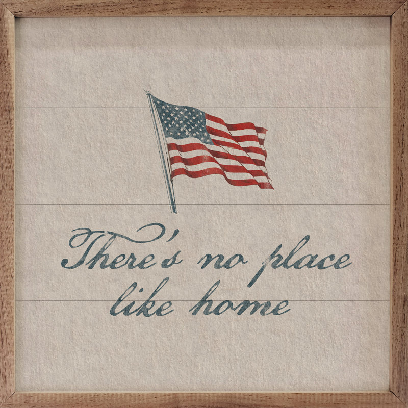 No Place Like Home Americana, H 4 po x l 4 po