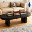 Table basse moderne cannelée ovale-1822778120