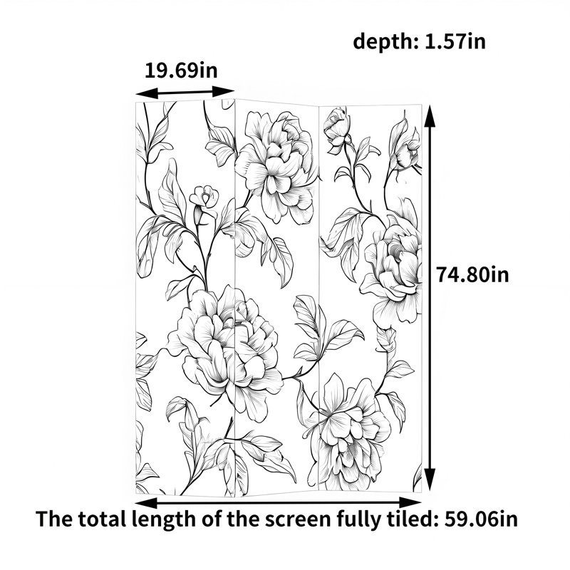 Kanessa, 74.8" H x 59.06" W x 1.57" D