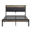 Metal Platm Bed Frame With Upholstedry Storage Function Headboard And USB LINER And Footboard Large Under Bed Frame Storageeasy Assemble-1487294530