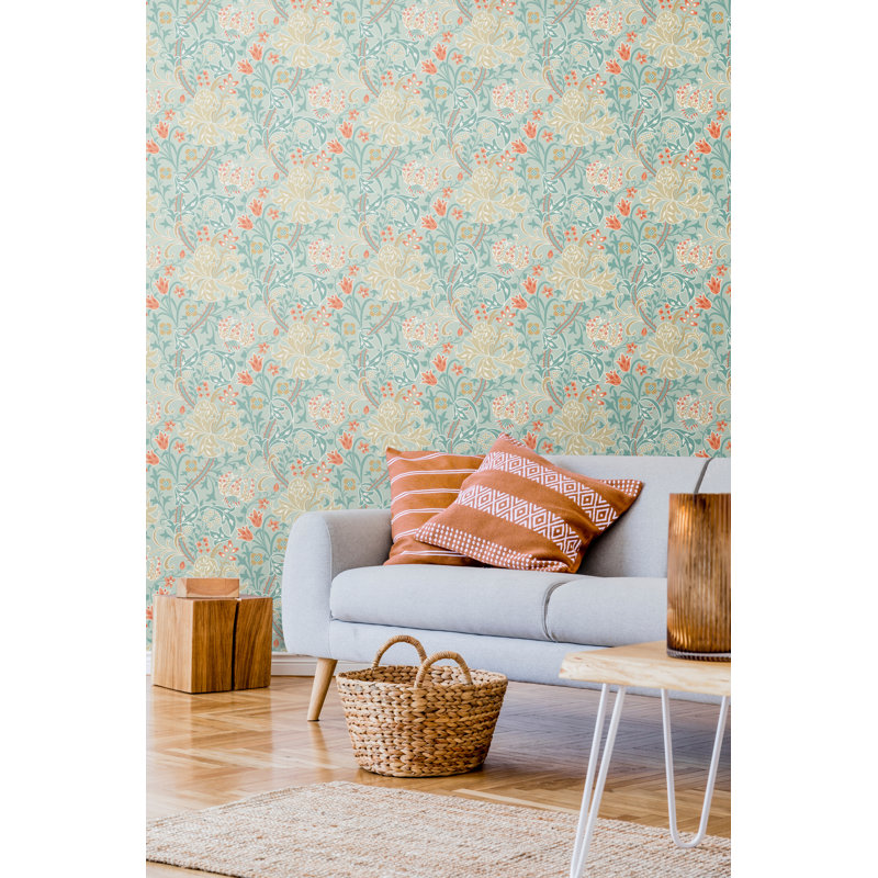 Padstow 10m x 50cm Wallpaper Roll, Duckegg Blue