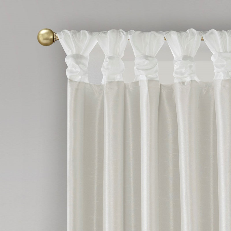 Rideau occultant Twist Tab, Blanc