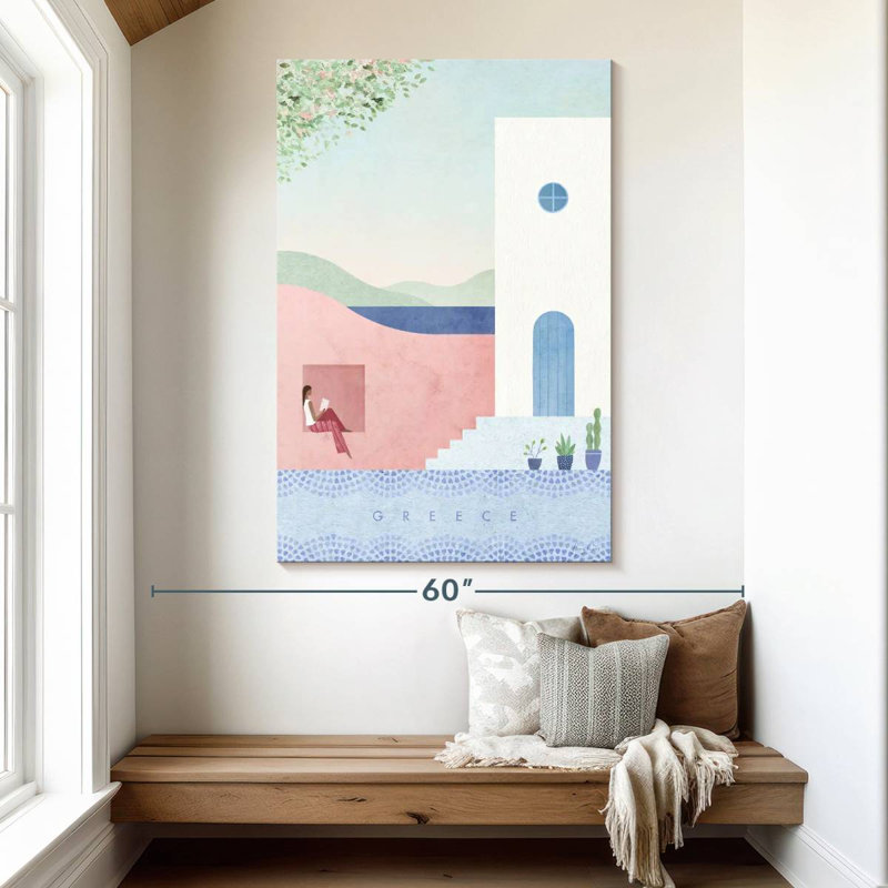 Aime Grèce, affiche de voyage rétro, H 51 po x l 34 po