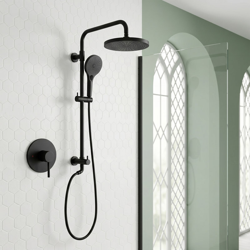 All-In-One Kit with Rough in-Valve, Matte Black