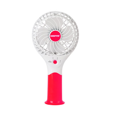 GEEPAS Rechargeable Fan | Mini Portable USB Handheld Fan for Home Office Travel Outdoor Personal Use | 3 Speed Settings 8Hr Run Time | Ultra Quiet Lightweight Air Circulator | 2 Year Warranty