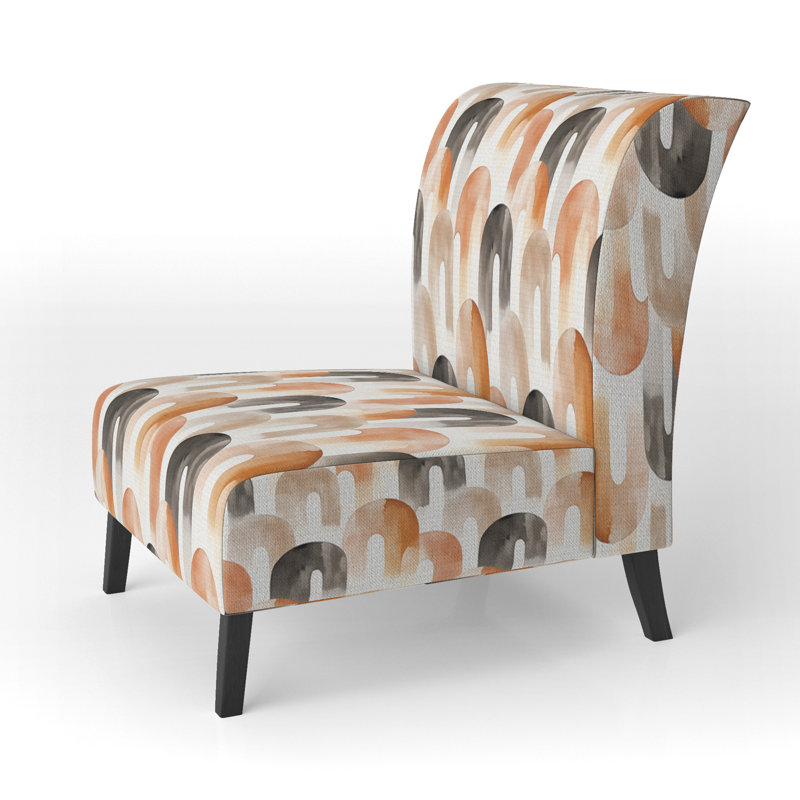 Fauteuil de chambre Arc rembourré - Boho Calm Arches Orange, Pantoufle sans accoudoirs