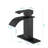 Matte Black Single Handle Bathroom Sink Faucet With Waterfall Stream, Stainless Steel Build For Durability And Performance Spout Tap, Convenient Water Management, Manufactured-128724100