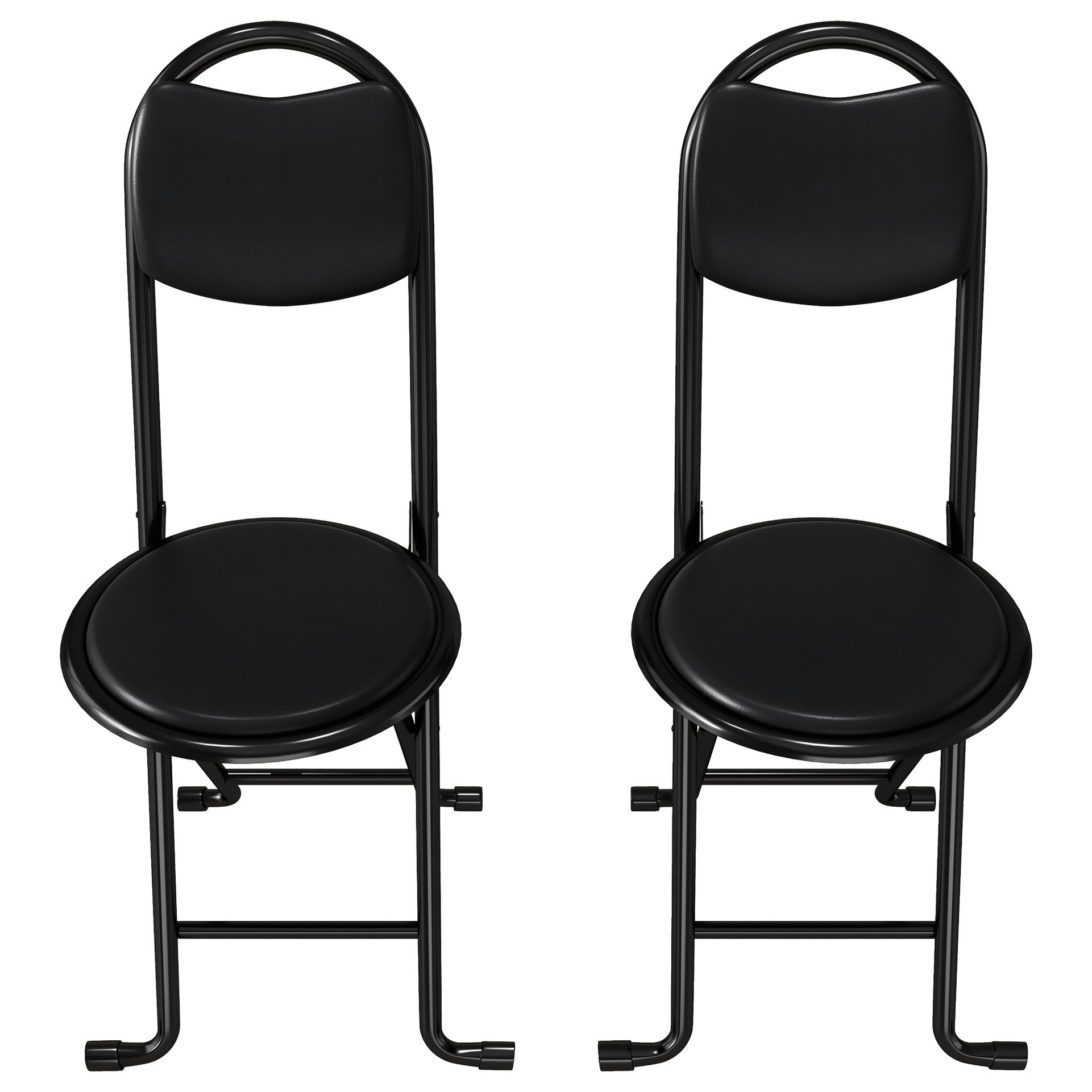 Ebern Designs Portable 4pcs Folding Chairs With Back, Padded Stools For