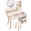Meuble-lavabo moderne avec miroir et tabouret Modern