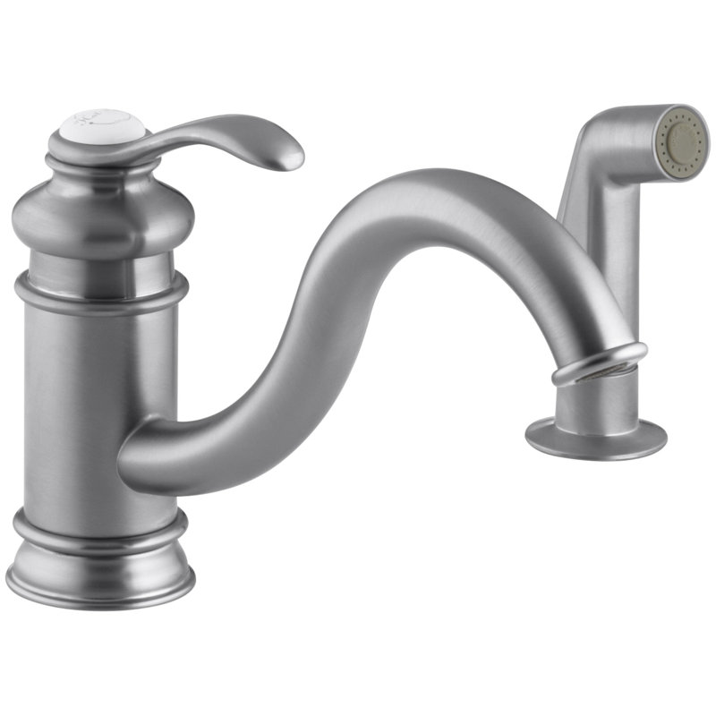 Fairfax Single Hole Kitchen Sink Faucet with 9" Spout, Brushed Chrome
