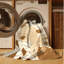 Tapis beige classique lavable à la machine Orionna-1744005428