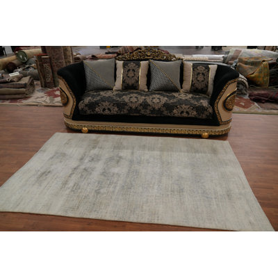 Tapis unique gris anthracite et gris 7 pi 10 po x 4 pi 11 po