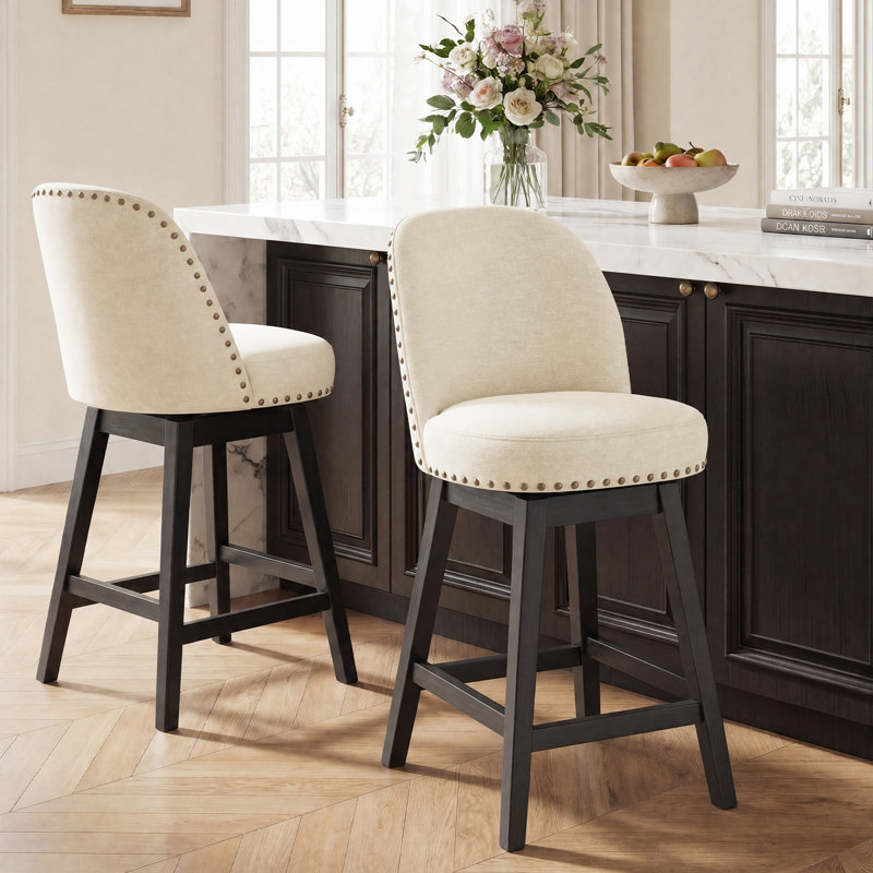 Swivel Counter Stool, Beige