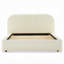 Lit Ardie, pied de lit à profil bas, panneau rembourré beige moelleux-112253998