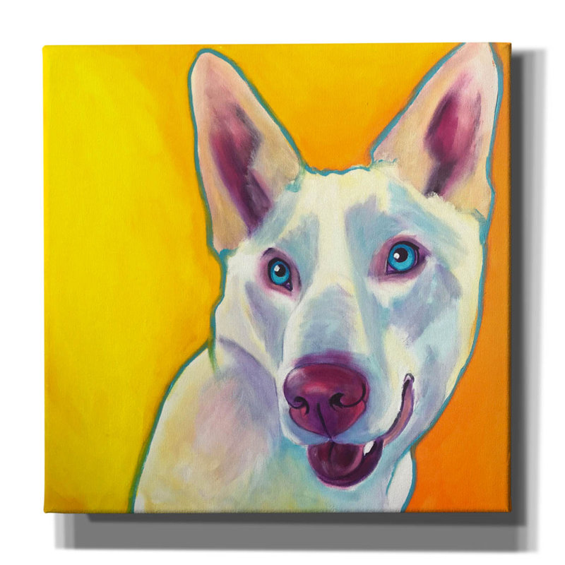 «Husky - Charlie» par Dawg Painter, H 37 po x l 37 po x P 1,5 po