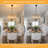5 - Light 20 inch Bohemian Drum Chandelier with Hemp Rope Natural Hand-Woven Shade