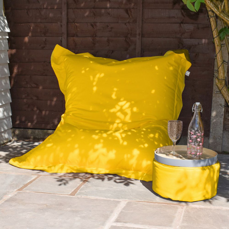 rucomfy Beanbags Giant Indoor/Outdoor Squashy Squarbie Bean Bag. Use as Cushion, Chair or Lounger. Water & UV Resistant 170 x 130cm