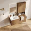 Meuble-lavabo flottant simple 48 po avec armoire supérieure, lavabo en céramique et conception sans poignée-132947838-132947839