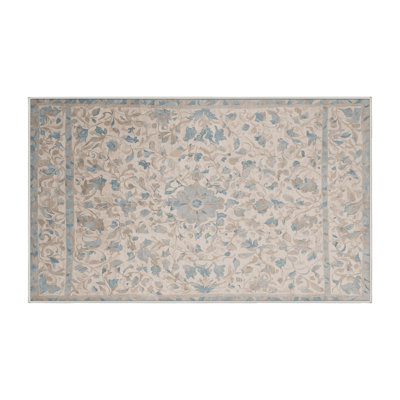 Tapis beige lavable à la machine
