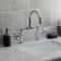 Kingston Brass Belknap Two-Handle 2-Hole Deck Mount Bridge Bathroom Faucet with Pop-Up Drain