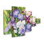 Ensemble de 5 panneaux d'art mural - "Irises In Shades Of Lavender" par Joanne Porter 