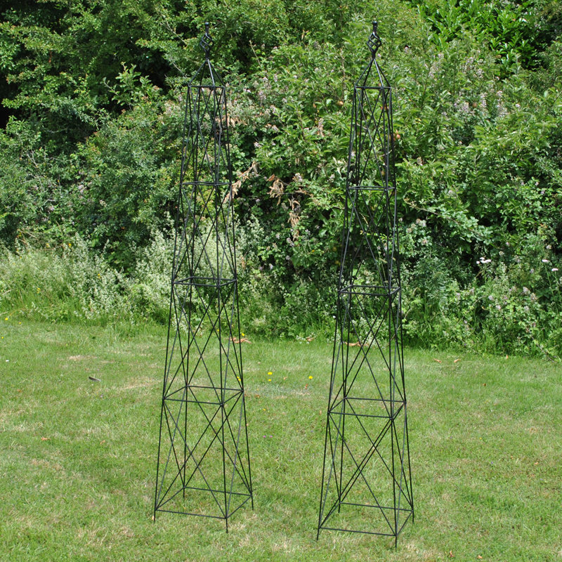 Doziers 210cm H x 35cm W Metal Obelisk Trellis