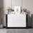 High-Gloss Sideboard, Modern Buffet Cabinet With Adjustable Shelves, Coffee Bar Cabinet For Kitchen & Living Room-1172011762