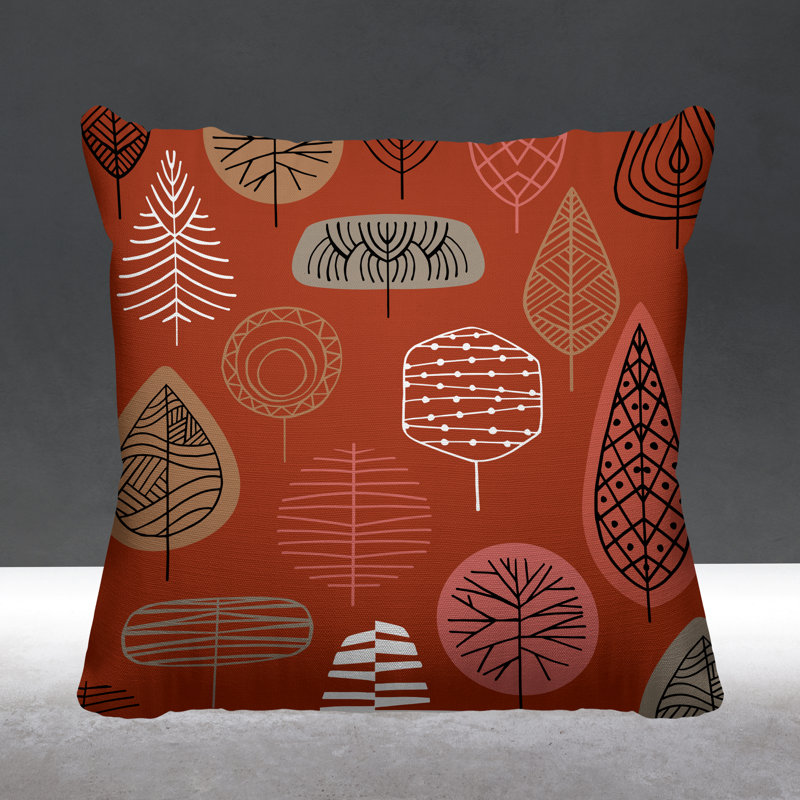 Coussin décoratif intérieur / extérieur Felicity, L 19 po x H 19 po, Épice