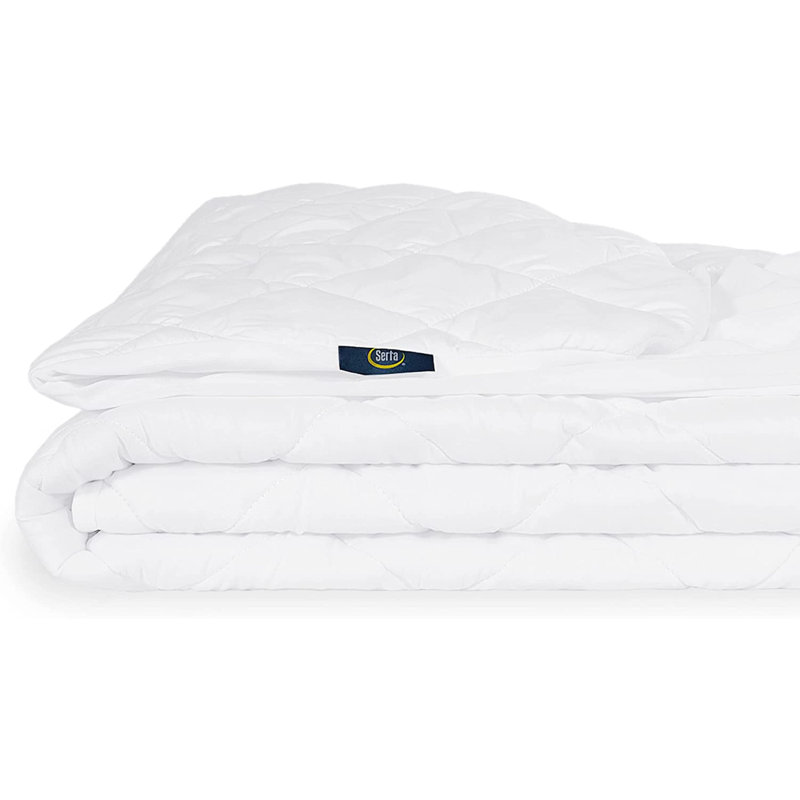 Serta Power Clean Max Action Waterproof Mattress Pad Protector with 15” Deep Pocket, Full / Double