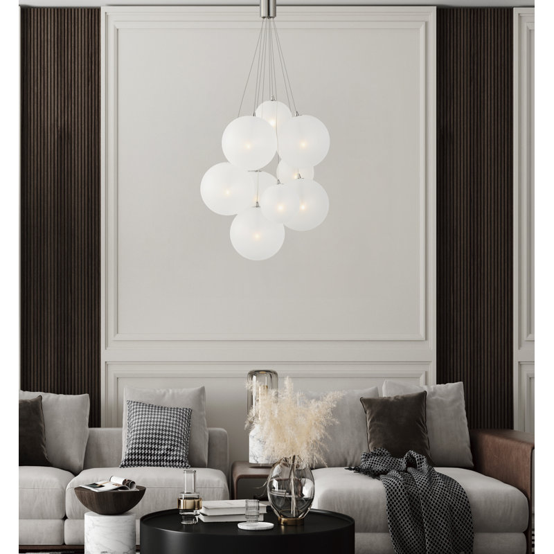 Celica 9 - Light Cluster Pendant, Satin Nickel