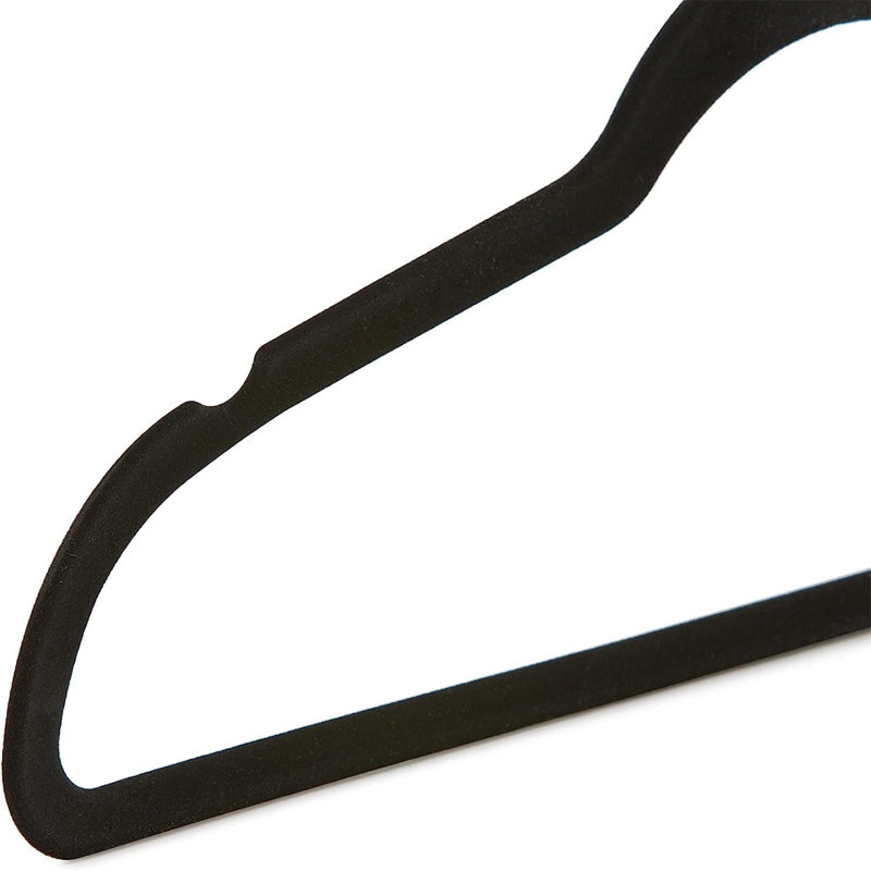 5 cintres pour accessoires antidérapants, Noir / argent, 30