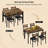 Ohmer 4 - Person Four Leg Dining Set, Dining Table Set for 4, Wood Kitchen Table with Upholstered Chairs for Kitchen Room and Small Spaces-1743142159-1743142158